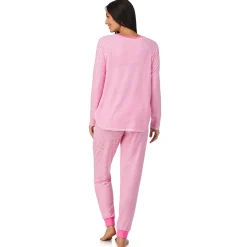 Brushed Sweater Knit Long Sleeve Top with Jogger 2-Pc Pajama Set