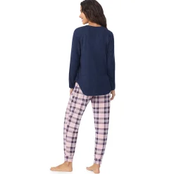 Brushed Sweater Knit Long Sleeve Pajama Set