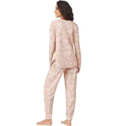 Brushed Sweater Knit Long Sleeve Pajama Set