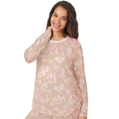 Brushed Sweater Knit Long Sleeve Pajama Set