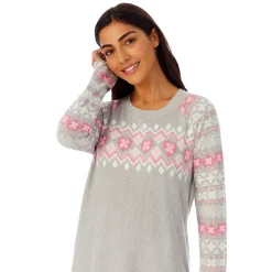 Brushed Sweater Knit Long Sleeve Pajama Set