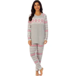Brushed Sweater Knit Long Sleeve Pajama Set