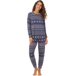 Brushed Sweater Knit Long Sleeve Pajama Set