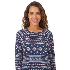 Brushed Sweater Knit Long Sleeve Pajama Set