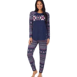 Brushed Sweater Knit Long Sleeve Pajama Set