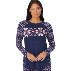 Brushed Sweater Knit Long Sleeve Pajama Set