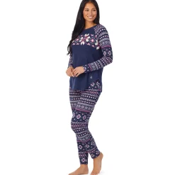 Brushed Sweater Knit Long Sleeve Pajama Set