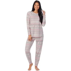 Brushed Sweater Knit Long Sleeve Pajama Set