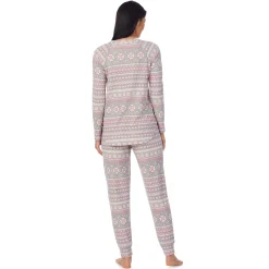Brushed Sweater Knit Long Sleeve Pajama Set