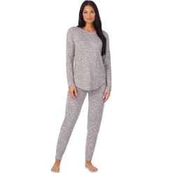 Brushed Sweater Knit Long Sleeve Pajama Set