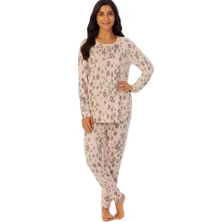 Brushed Sweater Knit Long Sleeve Pajama Set