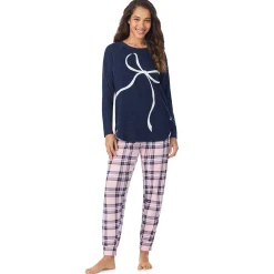 Brushed Sweater Knit Long Sleeve Pajama Set