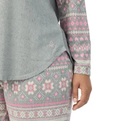 Brushed Sweater Knit Long Sleeve Pajama Set PLUS