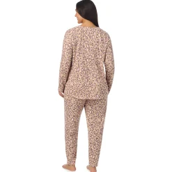 Brushed Sweater Knit Long Sleeve Pajama Set PLUS
