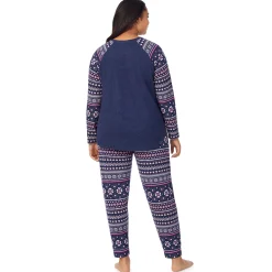 Brushed Sweater Knit Long Sleeve Pajama Set PLUS