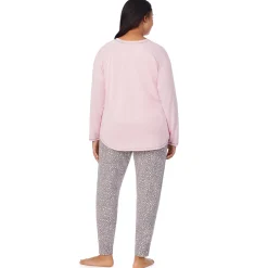 Brushed Sweater Knit Long Sleeve Pajama Set PLUS