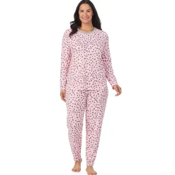 Brushed Sweater Knit Long Sleeve Pajama Set PLUS