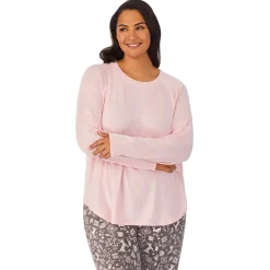 Brushed Sweater Knit Long Sleeve Pajama Set PLUS