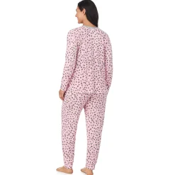 Brushed Sweater Knit Long Sleeve Pajama Set PLUS