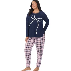 Brushed Sweater Knit Long Sleeve Pajama Set PLUS