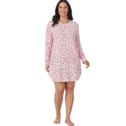 Brushed Sweater Knit Long Sleeve Sleepshirt PLUS