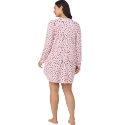 Brushed Sweater Knit Long Sleeve Sleepshirt PLUS