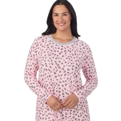 Brushed Sweater Knit Long Sleeve Sleepshirt PLUS