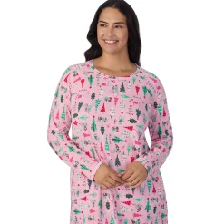 Brushed Sweater Knit Long Sleeve Sleepshirt PLUS