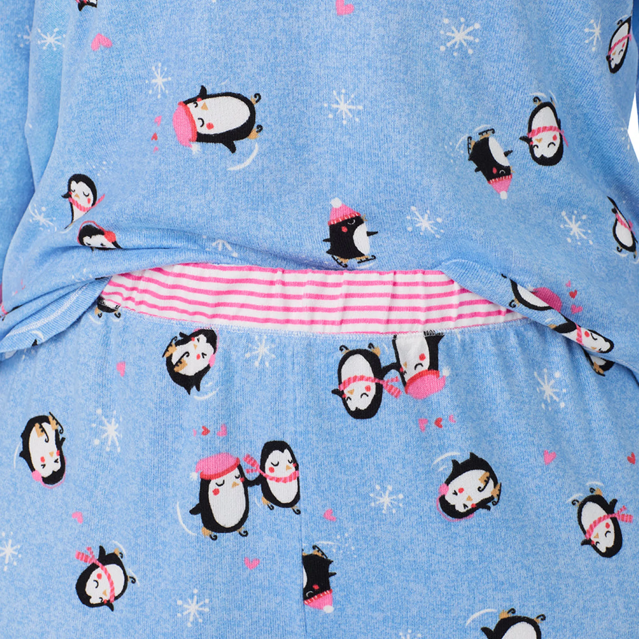 Brushed Sweater Knit Long Sleeve Top with Jogger 2-Pc Pajama Set PLUS