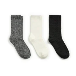 Circles Texture Midweight Crew Sock 3-Pack