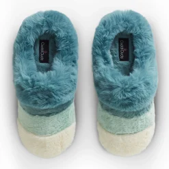 Colorblock Faux Fur Clog Slipper