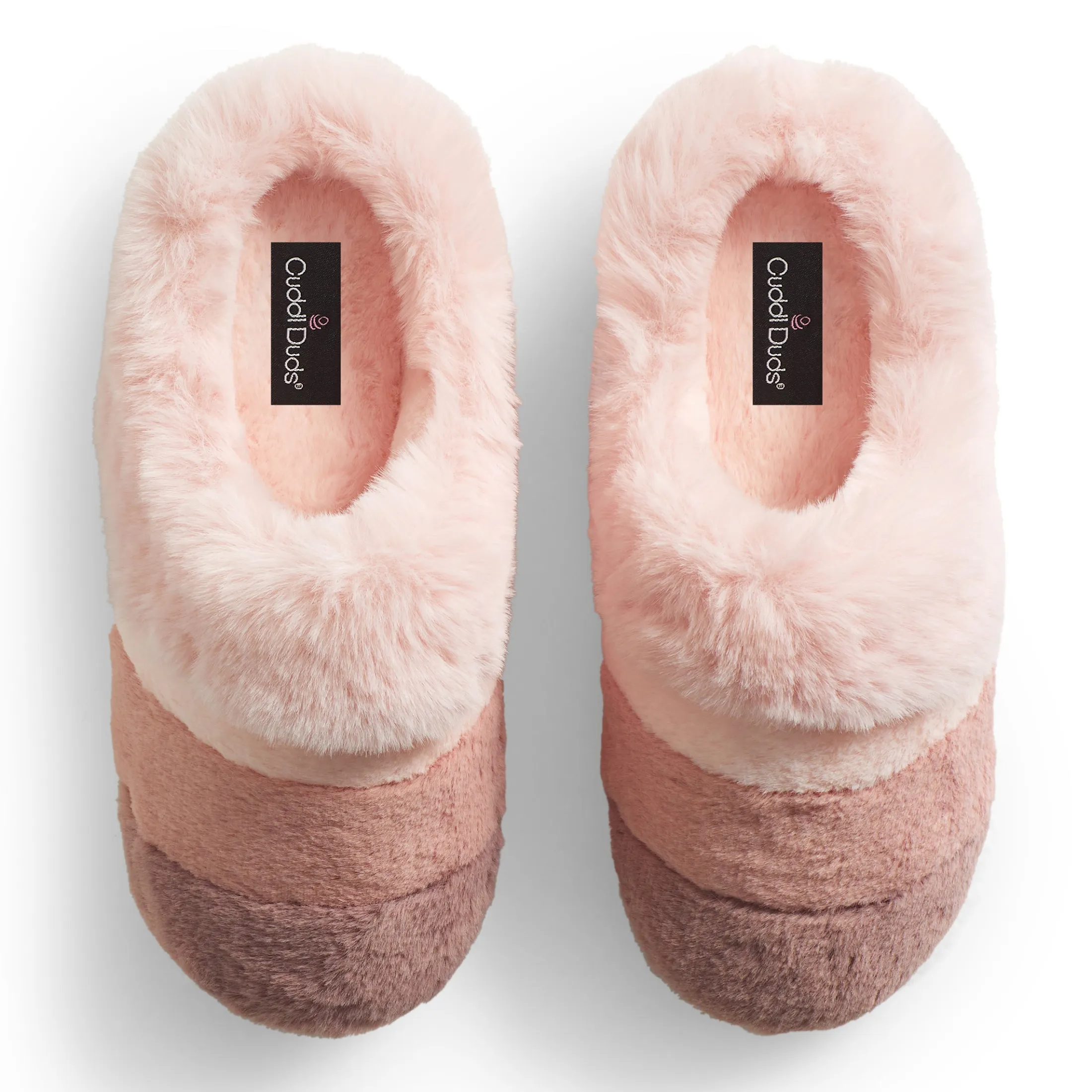 Colorblock Faux Fur Clog Slipper