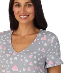 Cotton Rich Ruffled Short Sleeve Sleepshirt