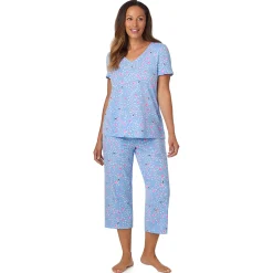 Cotton Rich Ruffled Short Sleeve Top with Pant Pajama Set