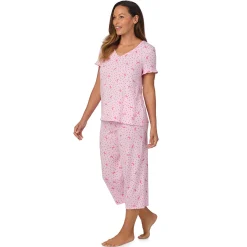 Cotton Rich Ruffled Short Sleeve Top with Pant Pajama Set