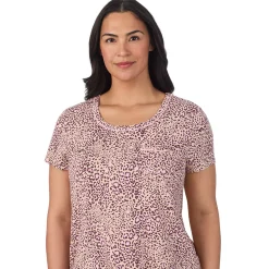 Cotton Rich Short Sleeve Top with Cropped Pant Pajama Set PLUS