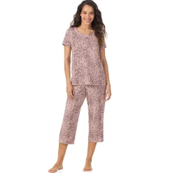 Cotton Rich Short Sleeve Top with Cropped Pant Pajama Set