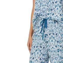 Cotton Rich Short Sleeve Top with Cropped Pant Pajama Set