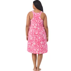 Cotton-Blend Sleeveless Sleep Midi-Gown PLUS