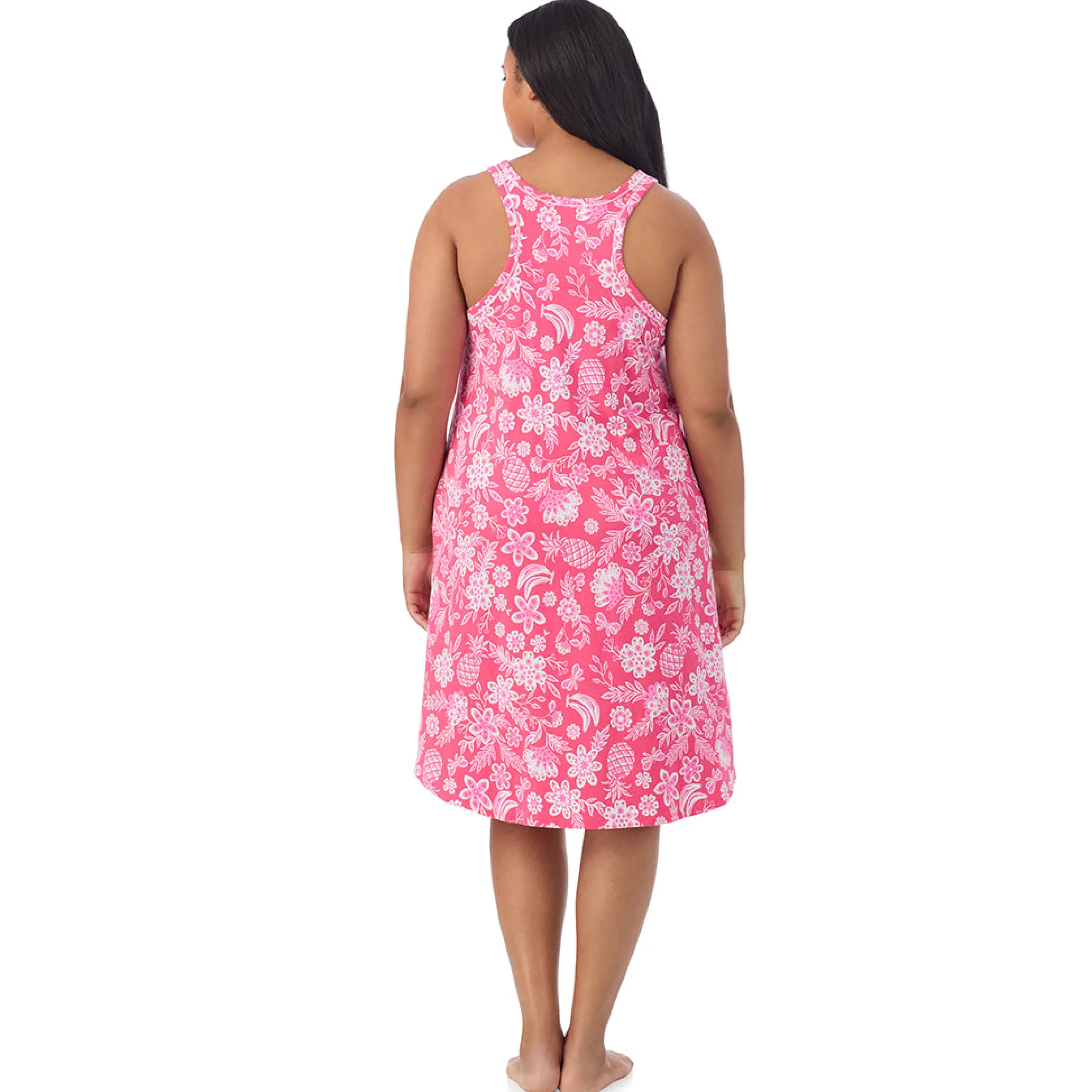 Cotton-Blend Sleeveless Sleep Midi-Gown PLUS