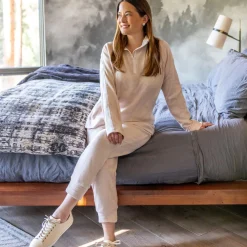 Cuddl Duds x Jennifer Lake Fleecewear with Stretch Half-Zip Pullover