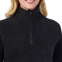 Cuddl Duds x Jennifer Lake Fleecewear with Stretch Half-Zip Pullover