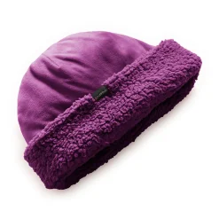 Double Plush Velour Hat with Sherpa Cuff