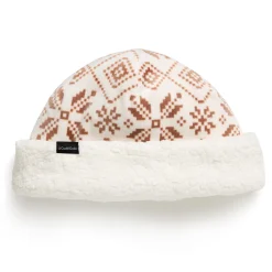 Double Plush Velour Hat with Sherpa Cuff