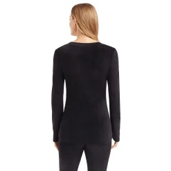 Double Plush Velour Long Sleeve Crew