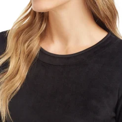 Double Plush Velour Long Sleeve Crew