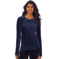 Double Plush Velour Long Sleeve Crew