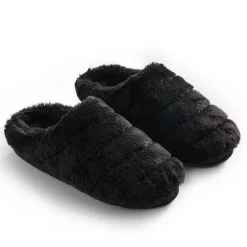 Faux Fur Puff Clog Slipper