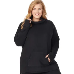 Fleecewear With Stretch Long Sleeve Tunic PLUS