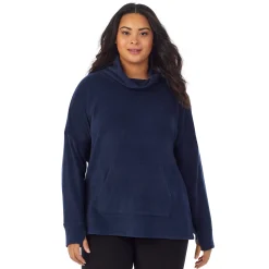 Fleecewear With Stretch Long Sleeve Tunic PLUS